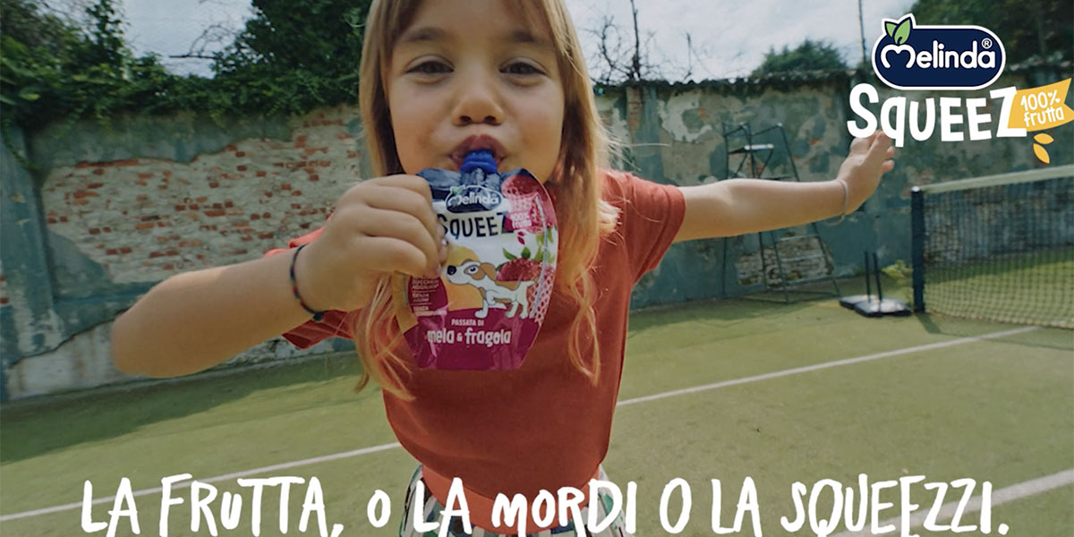 Al via la nuova campagna pubblicitaria degli Squeez bambini di Melinda
